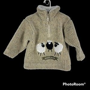 Ramblers Half Zip Pullover Jacket Kids Sheep Scotland Sz 2/3 Years